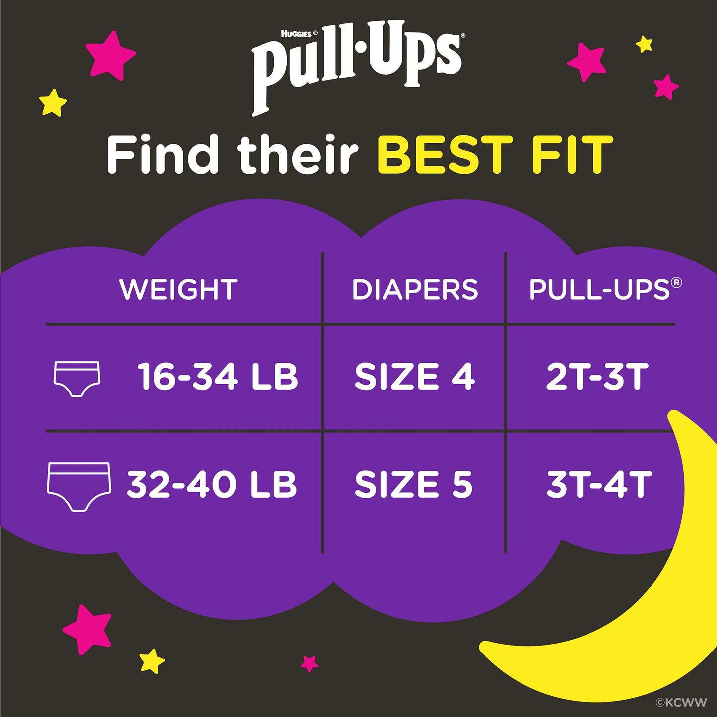 Huggies® Pull-Ups® Night-Time® Training Pants, 3T to 4T