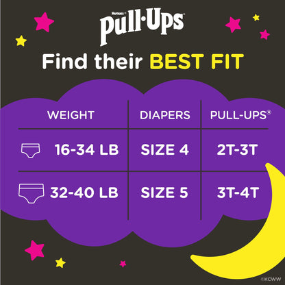 Huggies® Pull-Ups® Night-Time® Training Pants, 3T to 4T