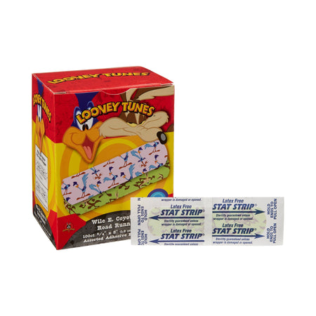 Dukal 1076737 Looney Tunes Stat Strip Adhesive Strip, ¾ x 3 Inch