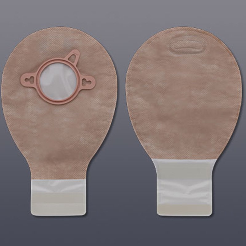 New Image™ 18284 Two-Piece Beige Ostomy Pouch, Pre-cut to Fit 70 mm Stomas, Blue