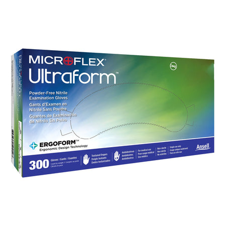 Microflex UF-524-ML Ultraform Nitrile Exam Glove, Medium / Large, Blue