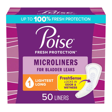 Kimberly-Clark 55387 Poise Fresh Protection Microliners, Light Absorbency, Regular