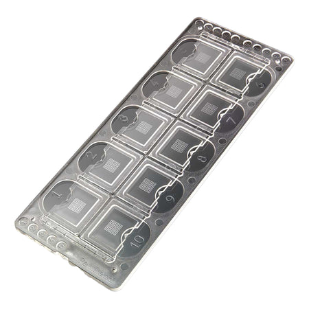 McKesson 177-3800 Acrylic Microscope Precision Grid Slide, 10-Chamber