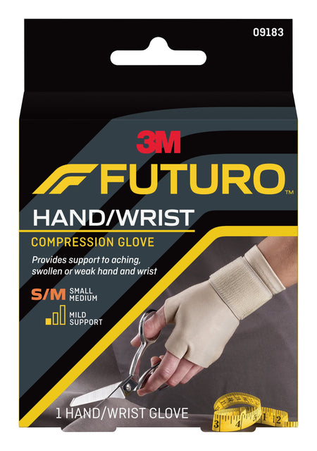 3M Company 09183ENR 3M Futuro Support Glove, Fingerless, Ambidextrous