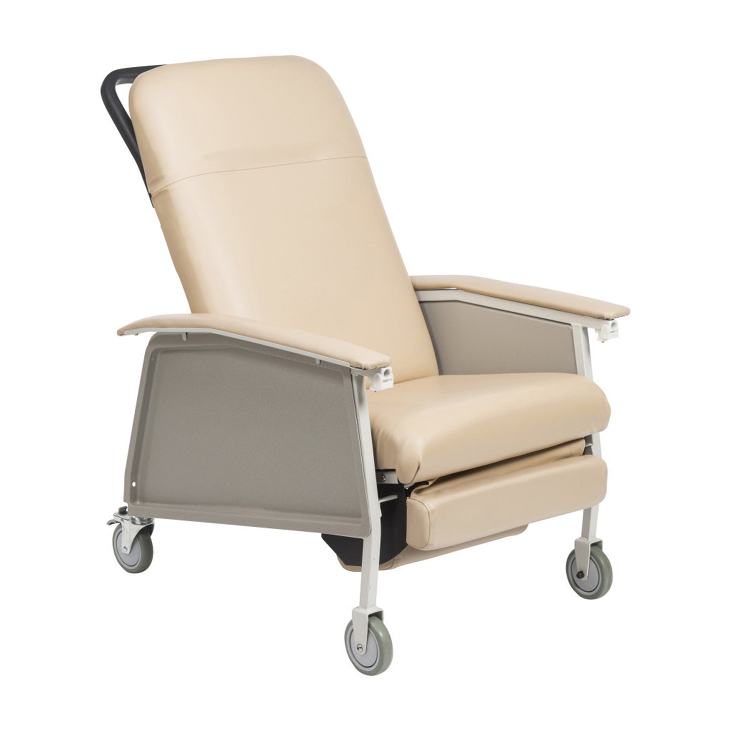 Bariatric Recliner Drive Tan Vinyl 5 Inch Casters