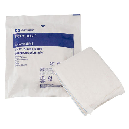 Cardinal 6198D Dermacea Abdominal Pad, 8 x 10 Inch