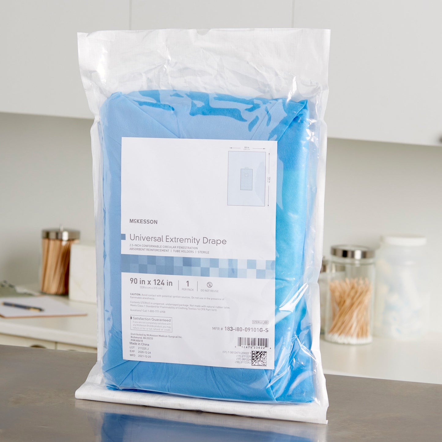 McKesson Sterile Universal Extremity Drape, 90 x 124 Inch