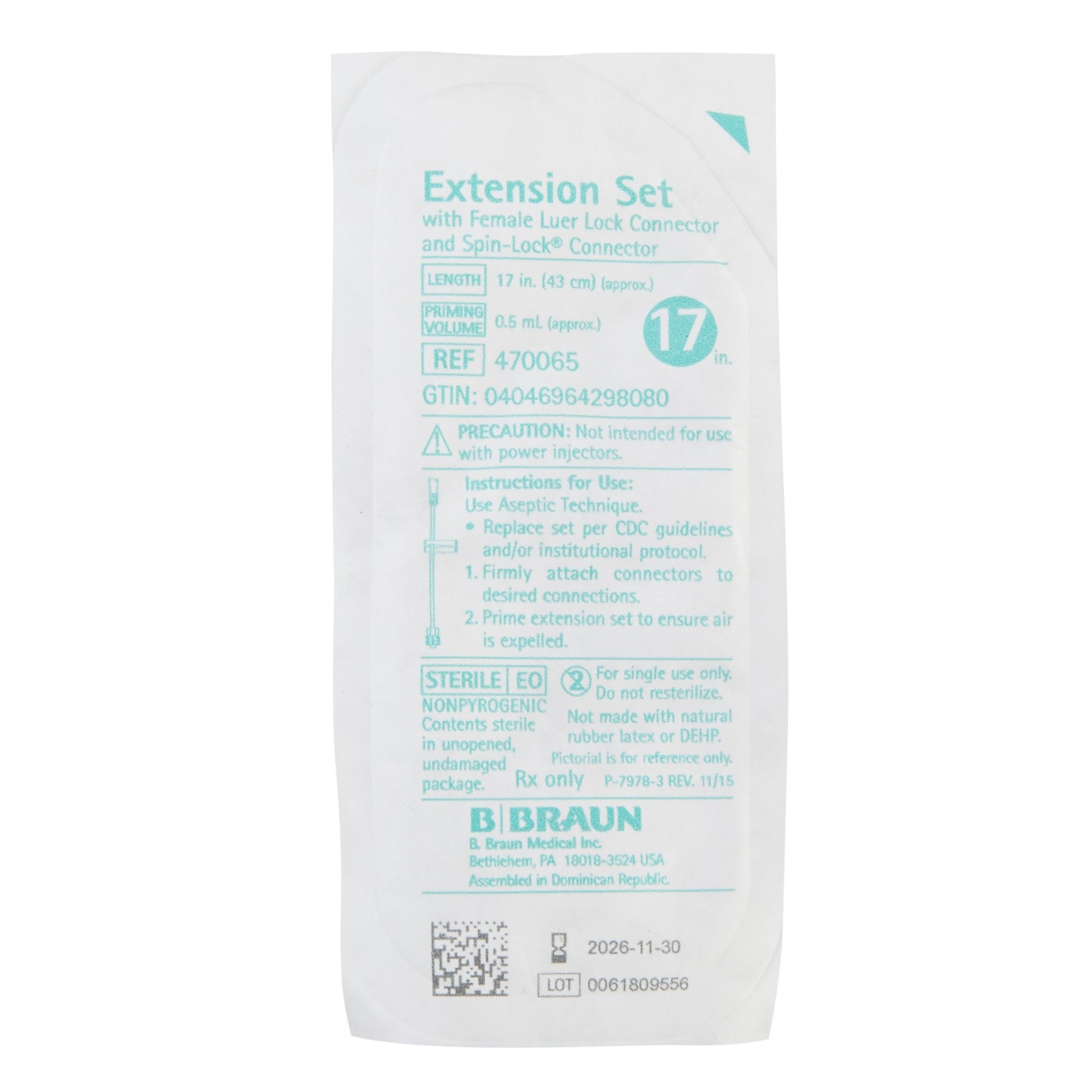 IV Extension Set Caresite® Small Bore 17 Inch Tubing
