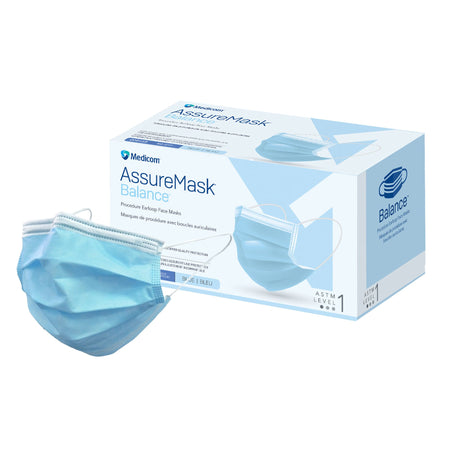 AMD Ritmed 205415 Procedure Mask AssureMask Balance ASTM Level 1 Earloops One Size Fits Most