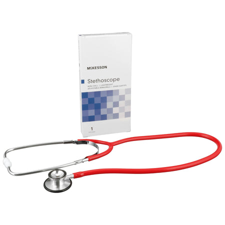 McKesson 01-670RGM Classic Dual Head Stethoscope, Red