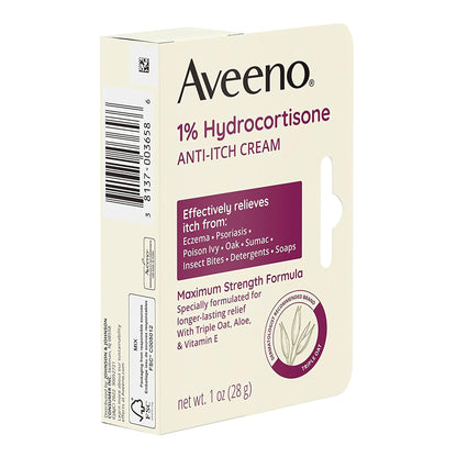 Aveeno® Active Naturals 1% Hydrocortisone Anti-Itch Cream, Maximum Strength