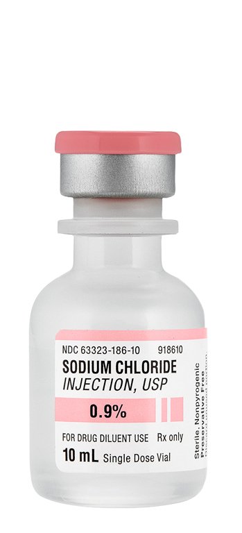 Sodium Chloride, Preservative Free 0.9% Injection 10 mL 63323-0186-10 25/Flat by Fresenius USA product image