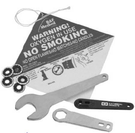 Allied Healthcare 66080 B & F Medical Oxygen Regulator Wrench