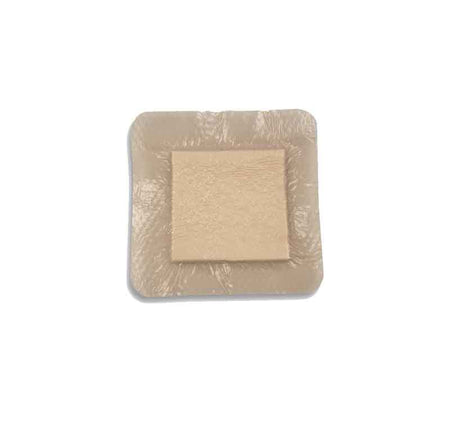 Dynarex 3085 SiliGentle AG Silver Foam Dressing, 10 Count, 4 x 4 Inch, Tan