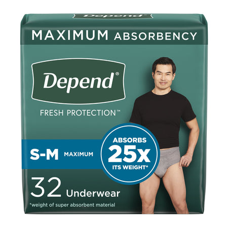 Kimberly-Clark 1184202 Depend Fresh Protection Men's Maximum Absorbency Underwear