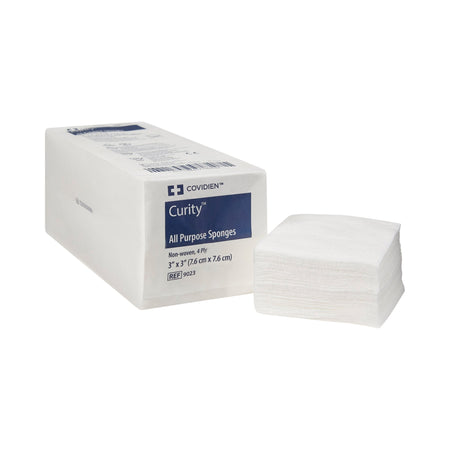 Cardinal 9023 Curity Nonwoven Sponge, 3 x 3 Inch, 4-Ply