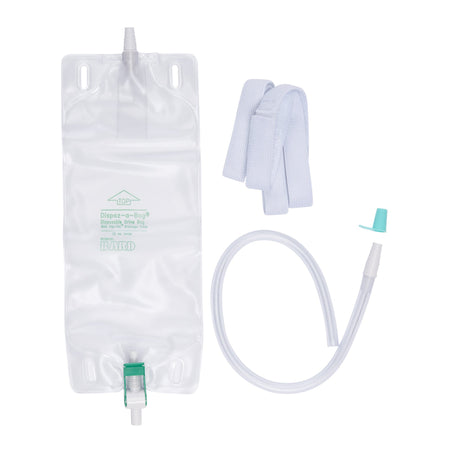 Bard 150832 Dispoz-a-Bag Urinary Leg Bag, Flip-Flo Valve, 32 oz