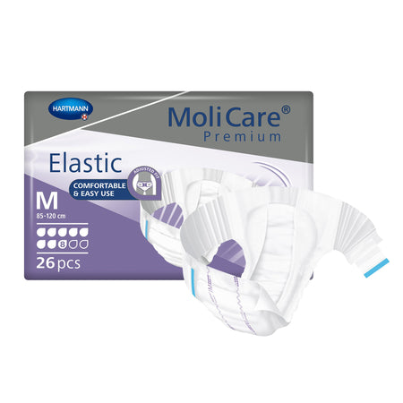 Hartmann 165472 MoliCare Premium Elastic 8 Drop Absorbency Incontinence Briefs, Medium