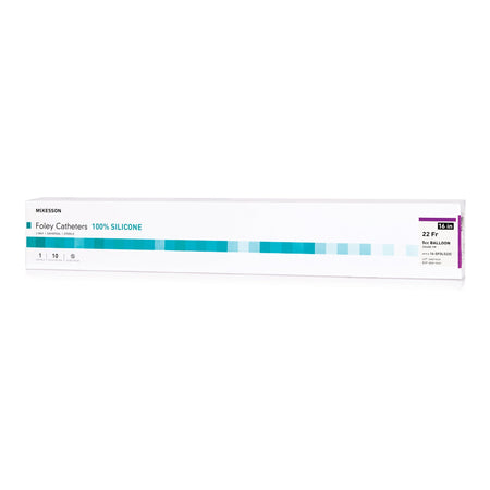 McKesson 16-SFOL522C Foley Catheter, 22 Fr., 16 Inch, Coude Tip