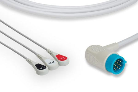 Cables and Sensors 11110-000029 Physio Control Compatible, Direct-Connect ECG Cable, 11', Each