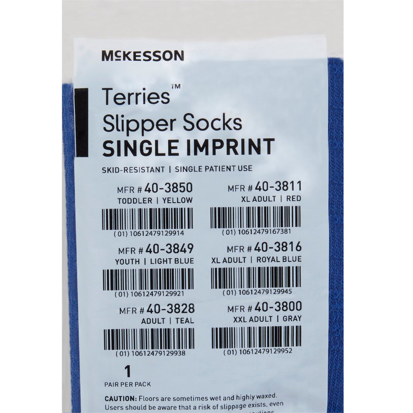 McKesson Terries Slipper Socks, Extra Large by McKesson Brand product image - view 4
