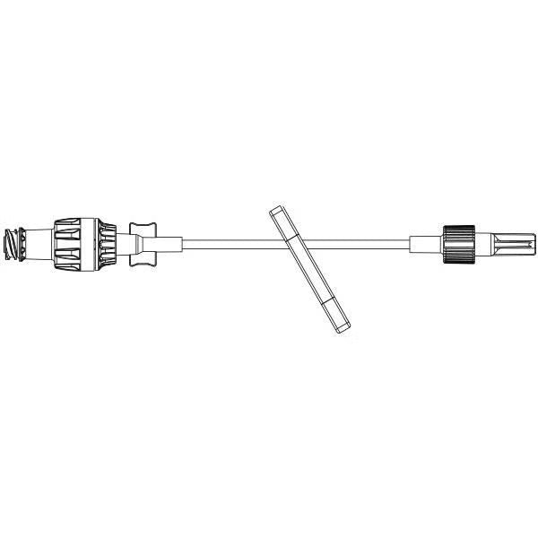 Baxter 7N8310 ONE-LINK 7.7-inch microbore catheter extension set with needle-free neutral displacement connector and male Luer lock