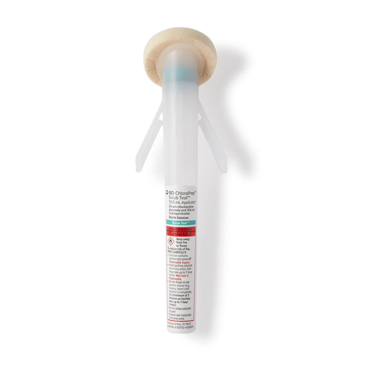 BD 930725 ChloraPrep Scrub Teal Skin Prep Applicator, 2% CHG/70% IPA, 10.5mL