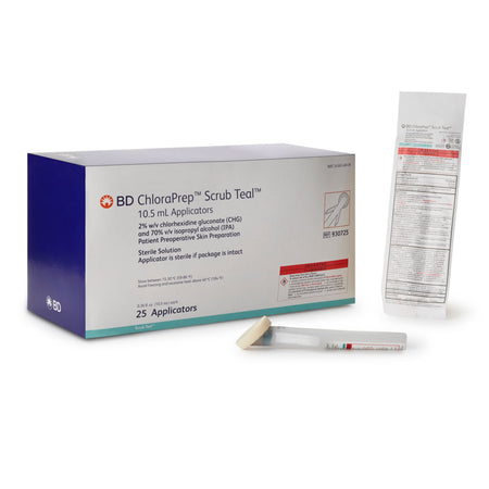 BD 930725 ChloraPrep Scrub Teal Skin Prep Applicator, 2% CHG/70% IPA, 10.5mL