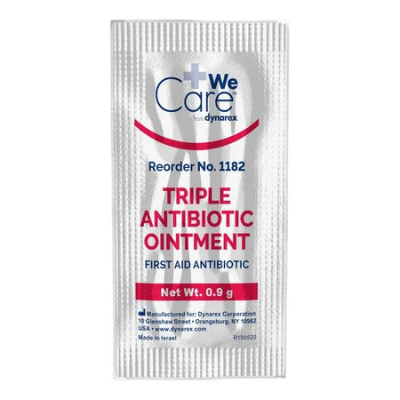 Dynarex 1182 WeCare Triple Antibiotic ointment, 0.9g Packet, 144/box