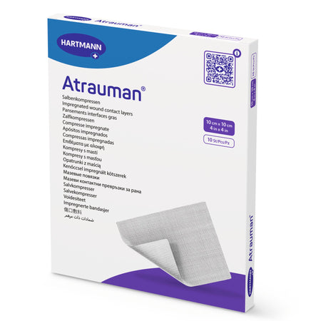 Hartmann 499514 Atrauman Impregnated Wound Contact Layer Dressing, 4 x 4 Inch