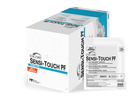Ansell 7826PF Encore Sensi-Touch PF Latex Surgical Glove, Size 8, Natural