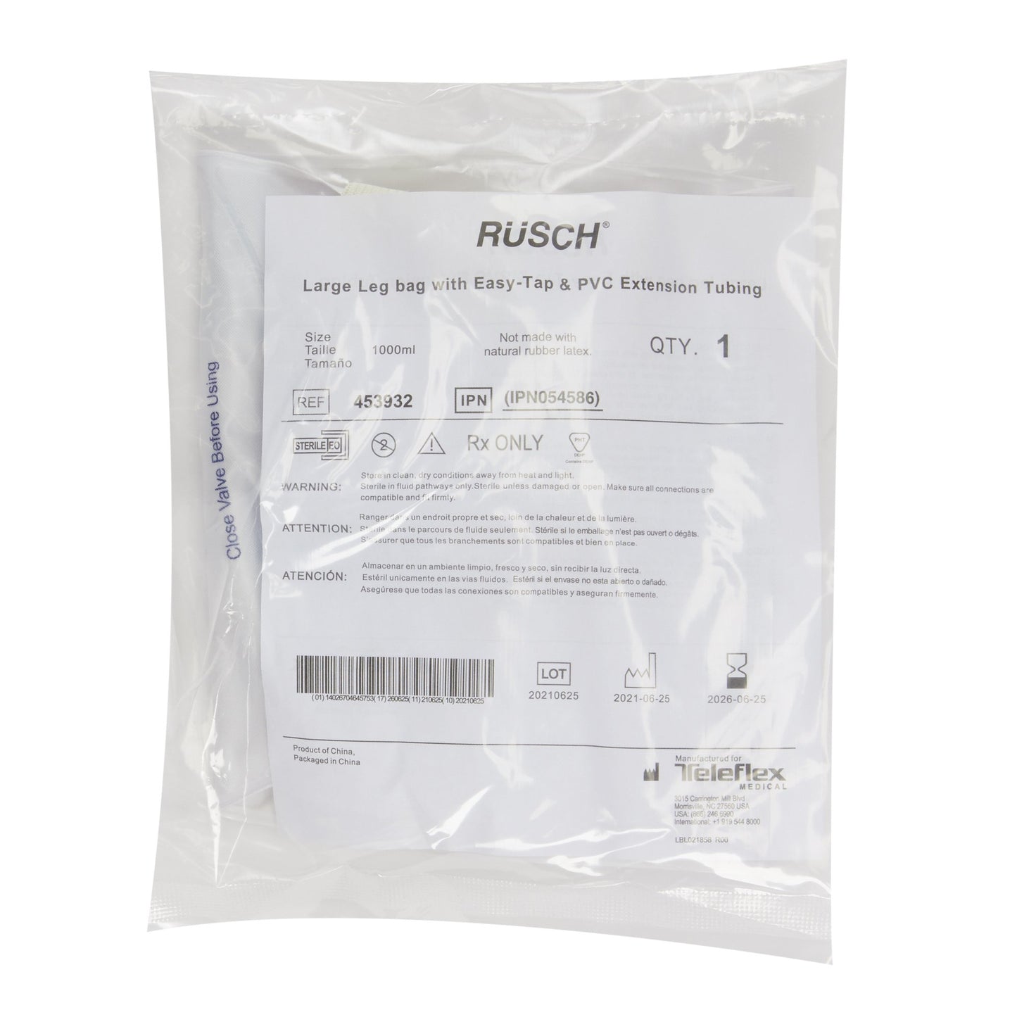 Easy Tap™ Urinary Leg Bag