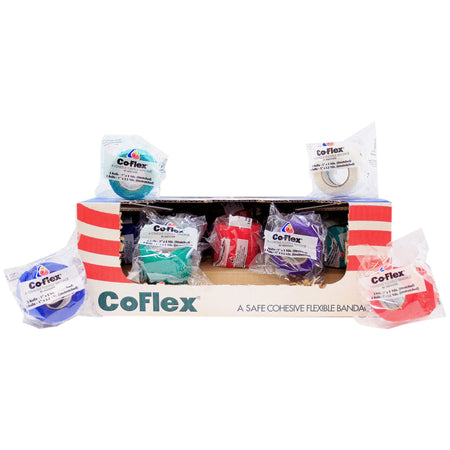 Andover 897804 CoFlex Self-adherent Closure Cohesive Bandage, 1 Inch x 5 Yard