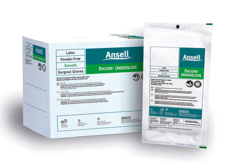 Ansell 2018470 Encore Latex Surgical Underglove, Size 7, Green