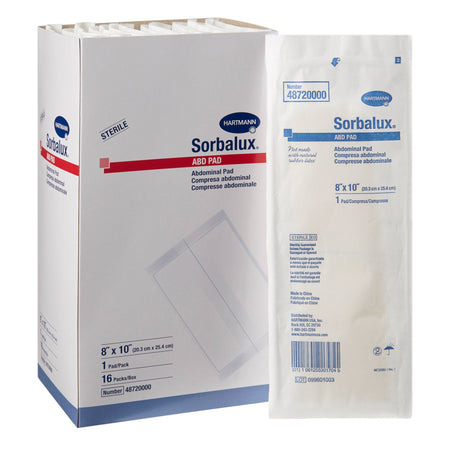 Hartmann 48720000 Sorbalux ABD Sterile Abdominal Pad, 8 x 10 Inch, 1-Ply