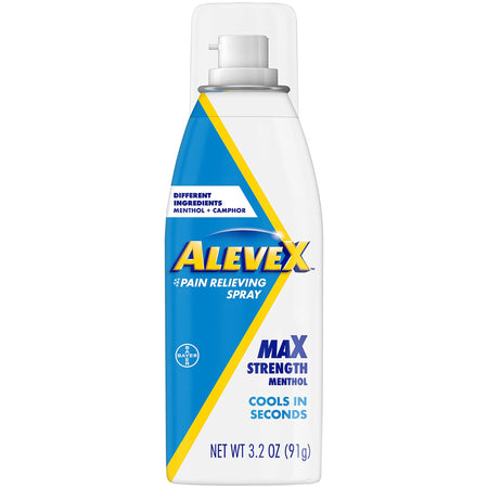 Bayer 2586659156 AleveX Pain Relieving Spray Max Strength Menthol, 3.2-ounce can