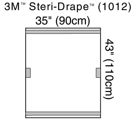 3M 1012 Steri-Drape Fluoroscope Cover, Sterile, Transparent Plastic, Disposable, 35 x 43 Inch
