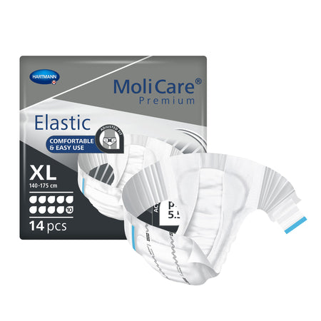 Hartmann 165674 MoliCare Premium Elastic 10 Drop Absorbency Incontinence Briefs, X-Large