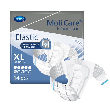 Hartmann 165274 MoliCare Premium Elastic 6 Drop Absorbency Incontinence Briefs, X-Large