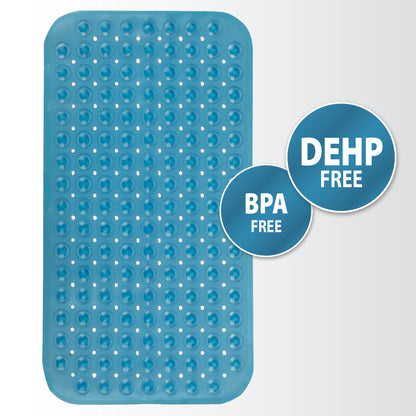 Theracare Bathtub Mat, Antifungal, Blue, 15 x 27 Inch