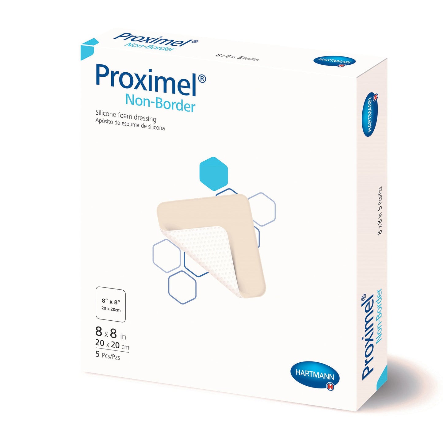 Proximel® Non-Border Foam Dressing, 8 x 8 Inch