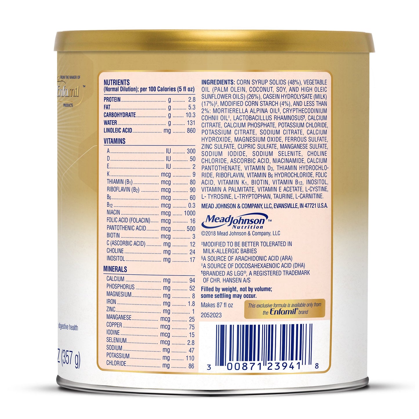 Enfamil® Nutramigen® with Enflora™ LGG® Powder Infant Formula, 12.6-ounce can