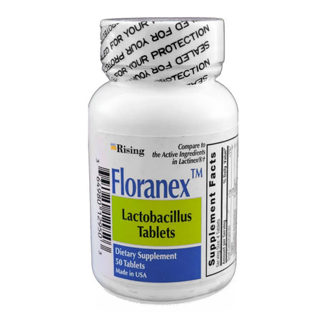 Rising Pharmaceuticals 64980012950 Floranex Lactobacillus Tablets Probiotic Dietary Supplement