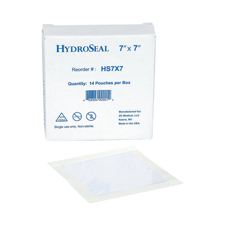 2G Medical LLC HS7X7 HydroSeal IV Site Barrier Protector, Clear, 7 x 7 inch, Disposable