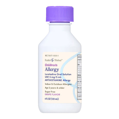 Foster & Thrive™ Children's Allergy Loratadine Oral Solution, Grape Flavor