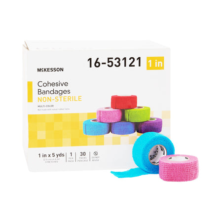 McKesson 16-53121 Self-adherent Closure Cohesive Bandage, 1 Inch x 5 Yard