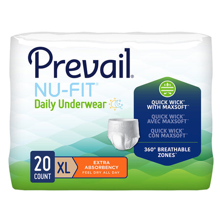 First Quality NUU-514 Prevail Nu-Fit Absorbent Underwear, X-Large