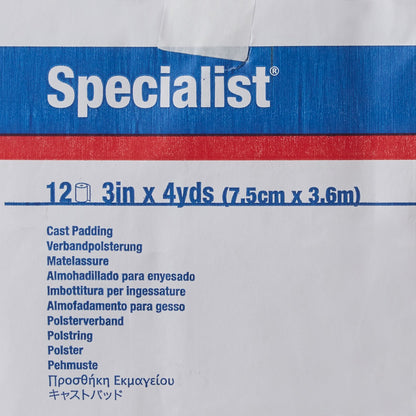Specialist® White Cotton / Rayon Undercast Cast Padding, 3 Inch x 4 Yard