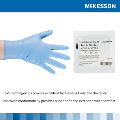 McKesson Confiderm® STR Nitrile Exam Glove, Extra Large, Blue