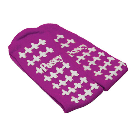 Tidi Products 1145354 Slipper Socks Posey Unisex Adult Large Double Tread Single Patient Use Purple